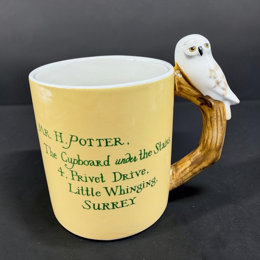 Harry Potter Hedwig Owl Handle Mug Hogwarts Acceptance Letter Coffee‎ Cup 20oz